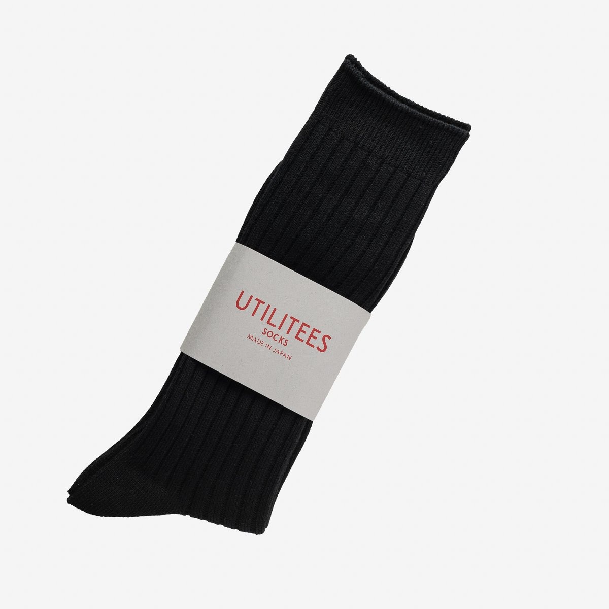 UTCS-BLK UTILITEES Mixed Cotton Crew Socks - Black - 2