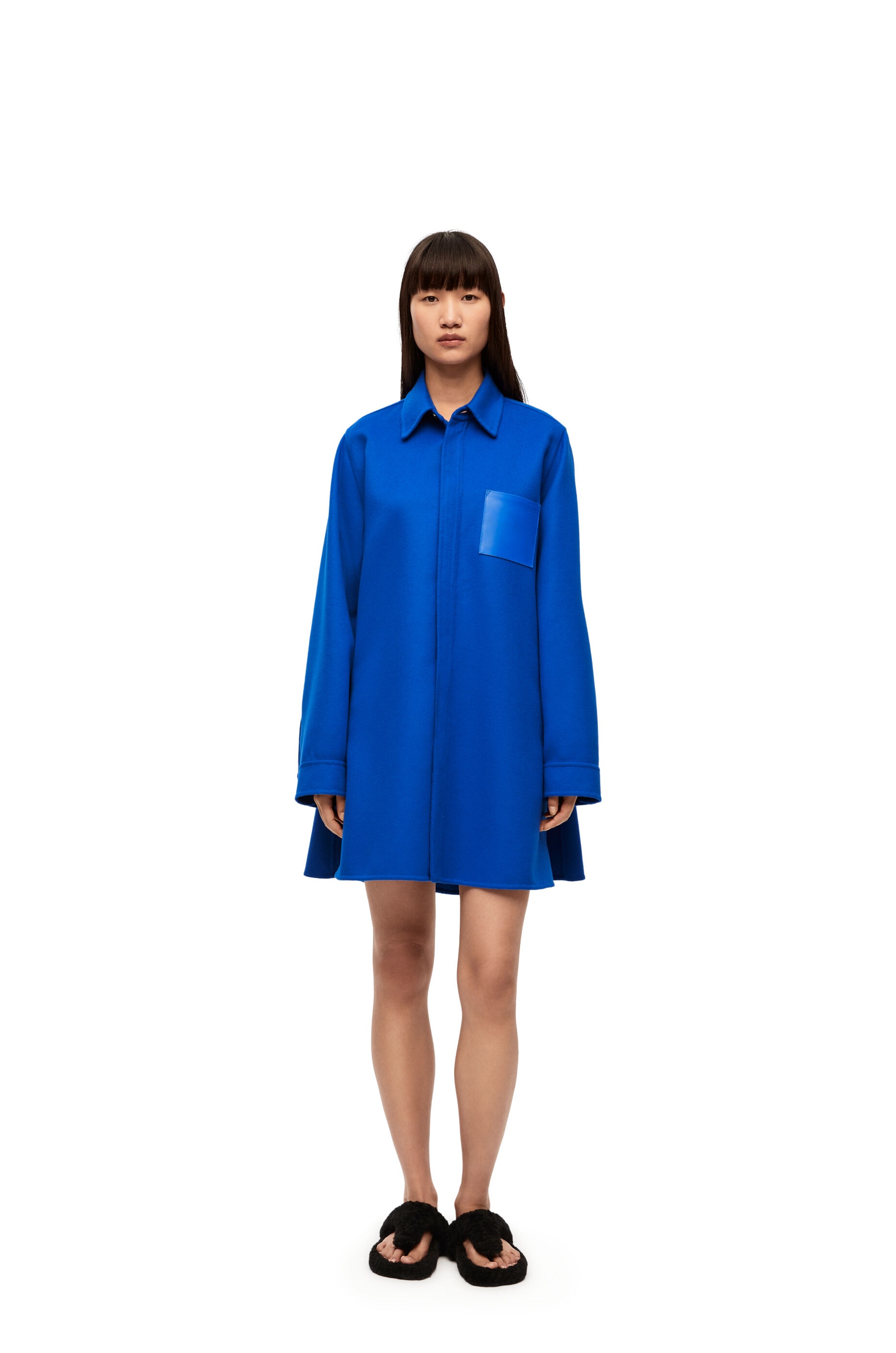Trapeze coat in wool and cashmere - 3