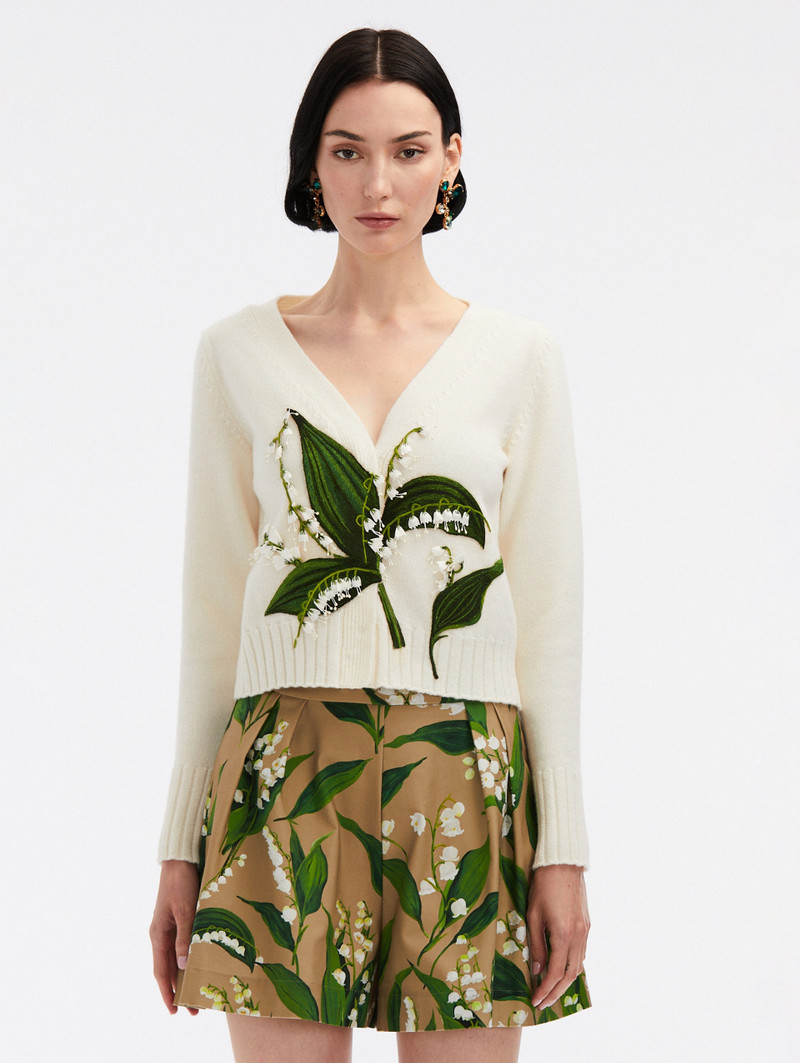 LILY OF THE VALLEY THREADWORK CARDIGAN 1