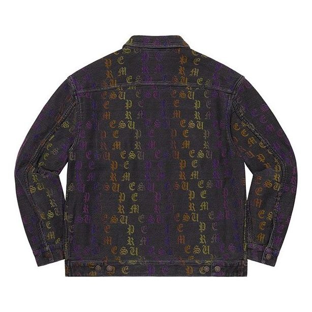 Supreme Gradient Jacquard Denim Work Jacket 'Black Purple Yellow' SUP-SS22-711 - 2