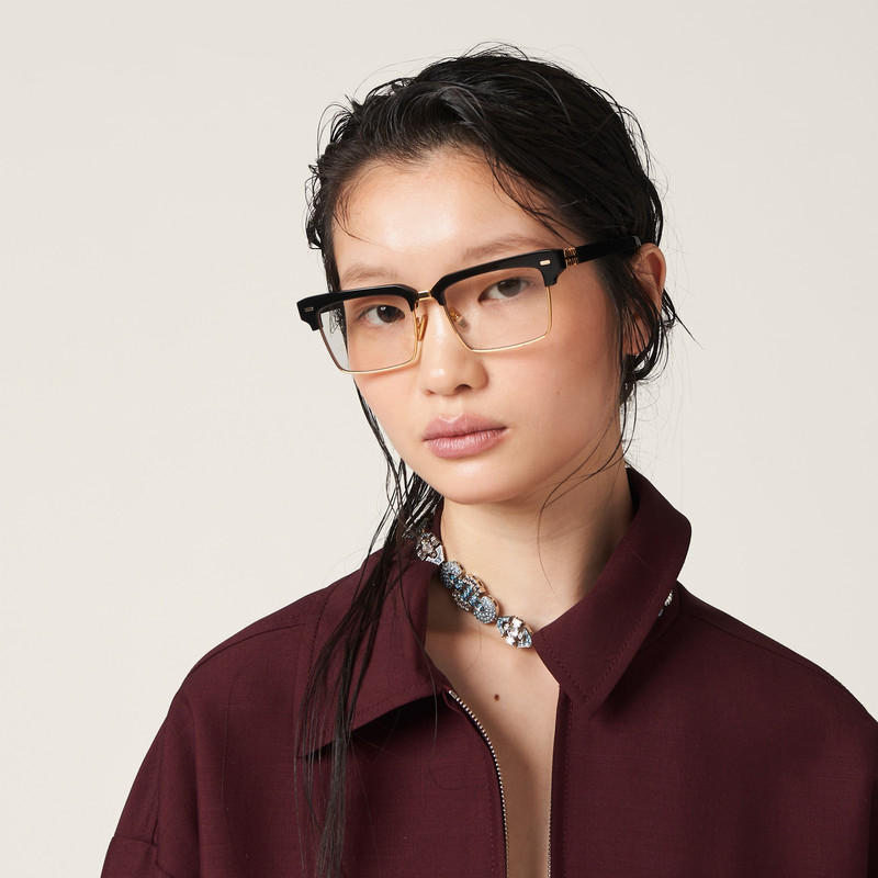 Miu Miu Metal necklace with crystals outlook