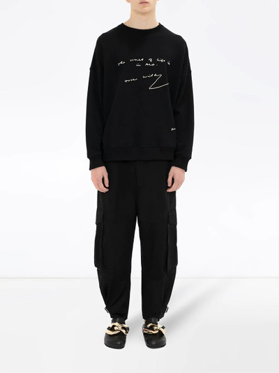 JW Anderson slogan print sweatshirt outlook