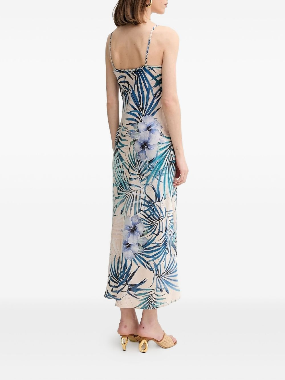 floral-print slip dress - 2