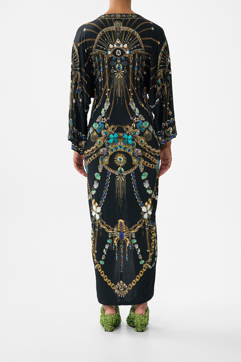 CAMILLA LONG SPLIT FRONT TWIST DRESS outlook