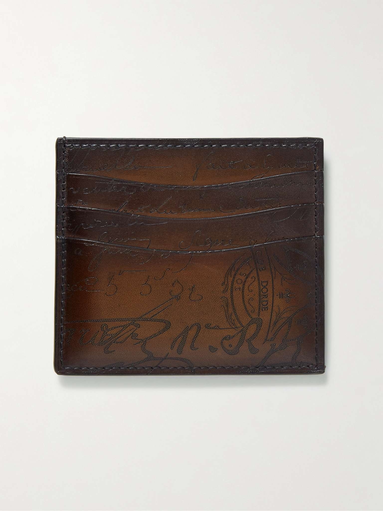 Bambou Scritto Leather Cardholder - 1