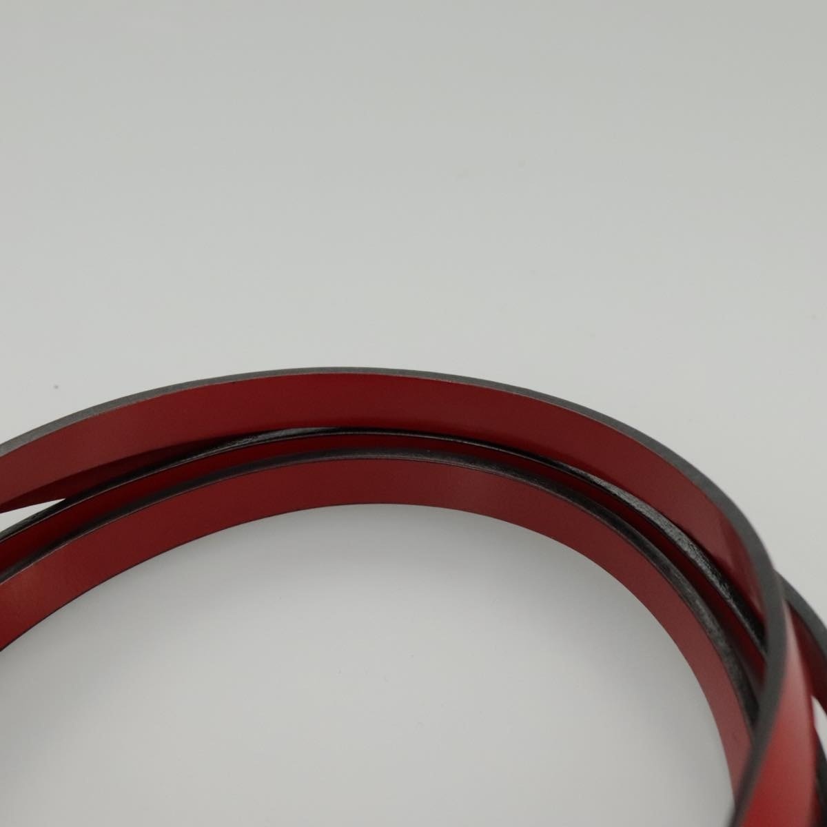CELINE Hand Bag Patent Leather Red Gold - 8
