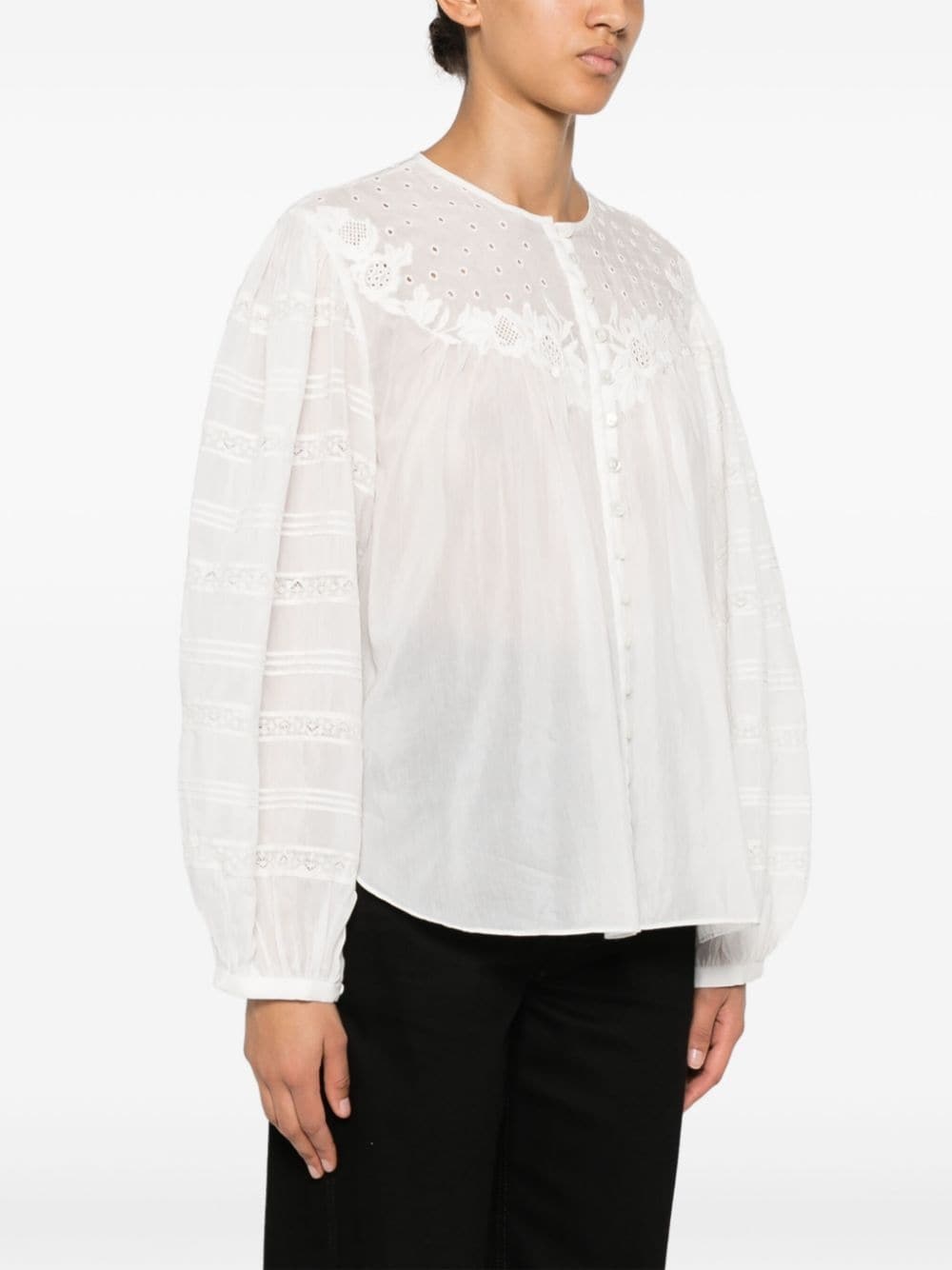 Gregoria cotton-silk blouse - 3