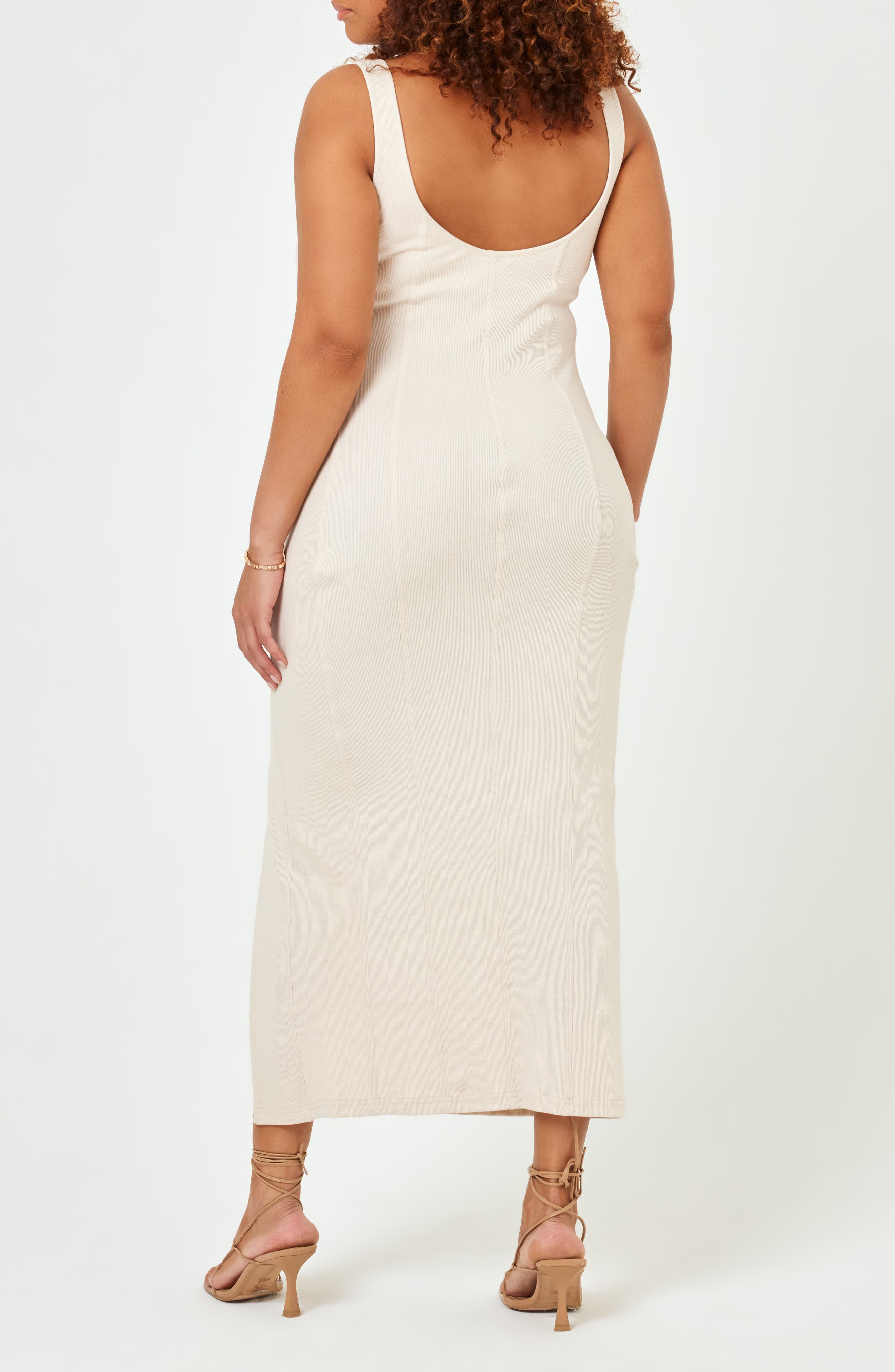 LSPACE Vivienne Rib Cover-Up Dress in Bone at Nordstrom - 2