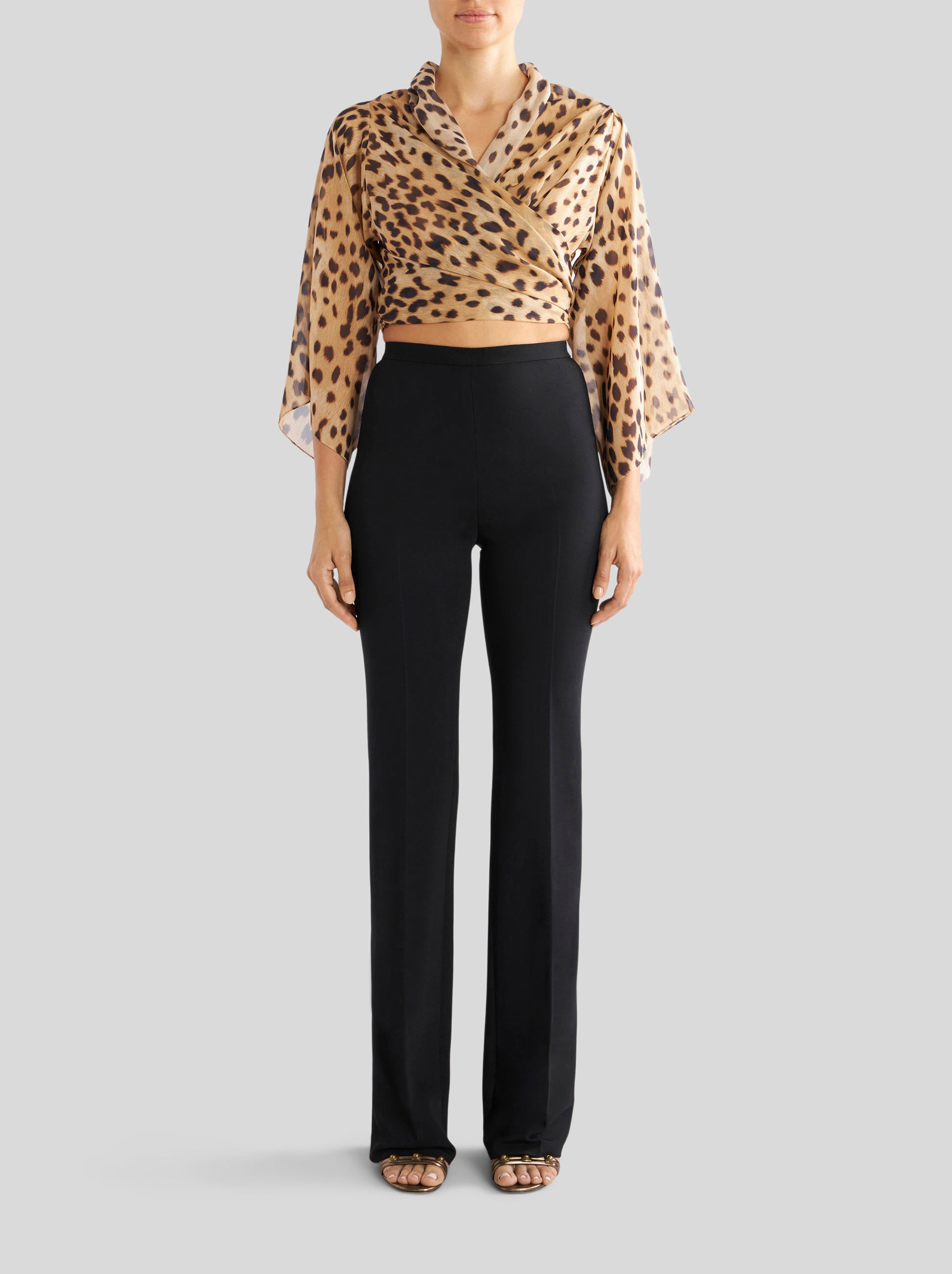 SILK MINI JACKET WITH ANIMALIER PATTERN - 3