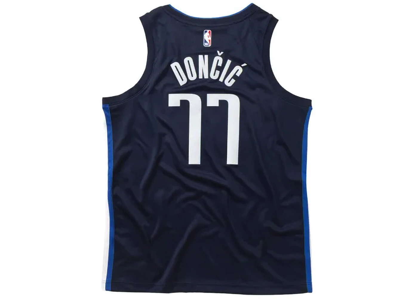 Nike NBA Luka Dončić Mavericks Statement Swingman Jersey Black/Navy Blue/White - 2