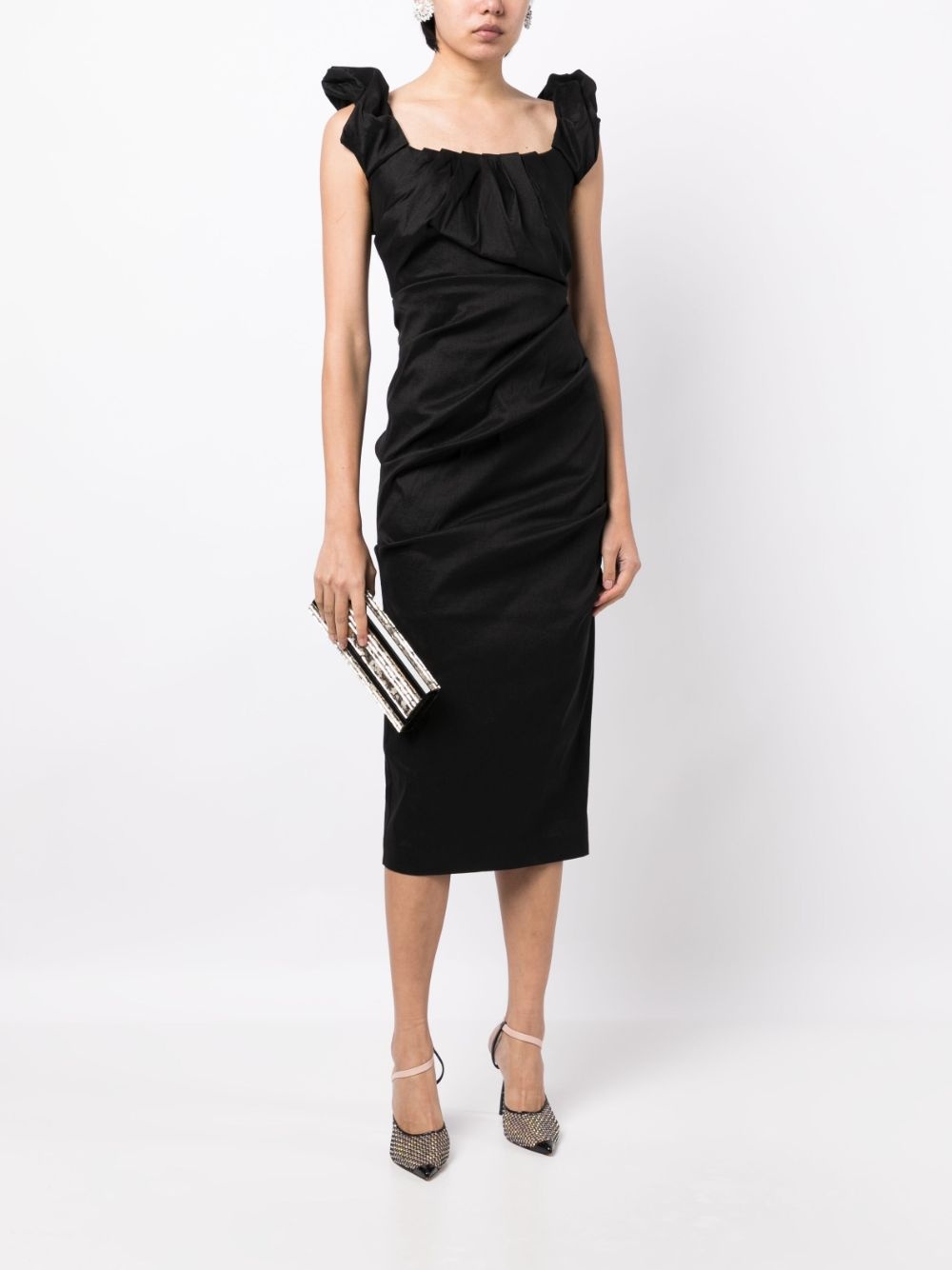 Kalina draped sleeveless dress - 2
