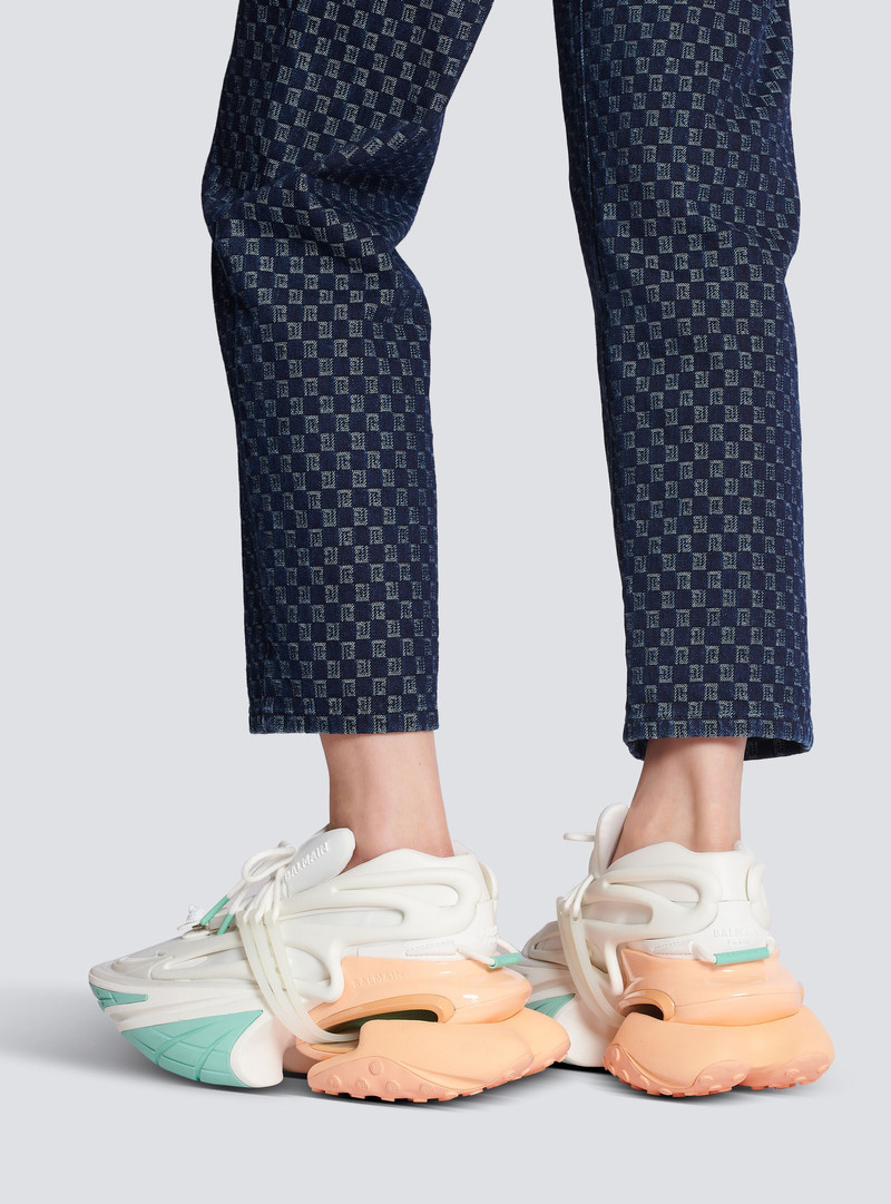 Balmain Unicorn trainers in neoprene and leather outlook