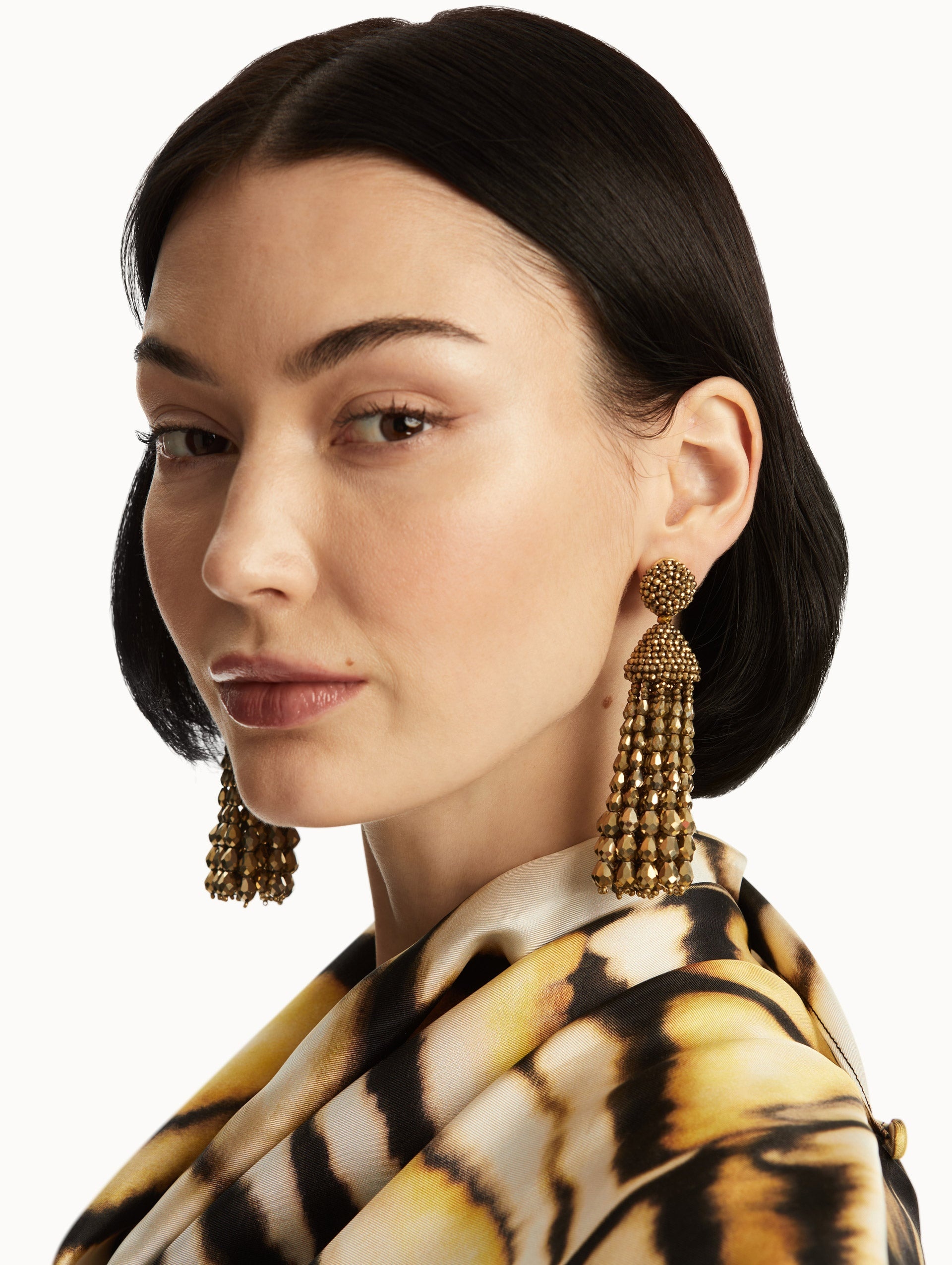 BEADED CHANDELIER CLIP-ON EARRINGS - 2