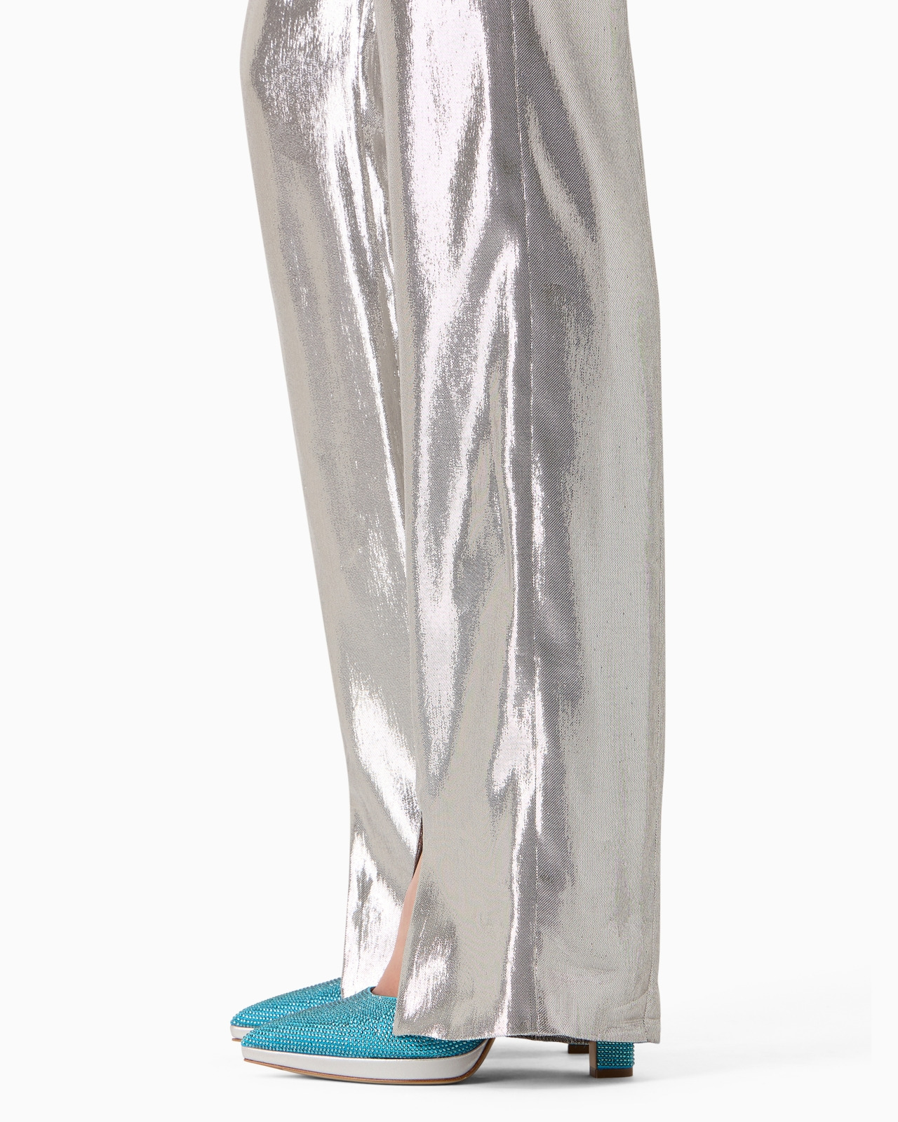 Silk and Lurex-blend trousers - 6