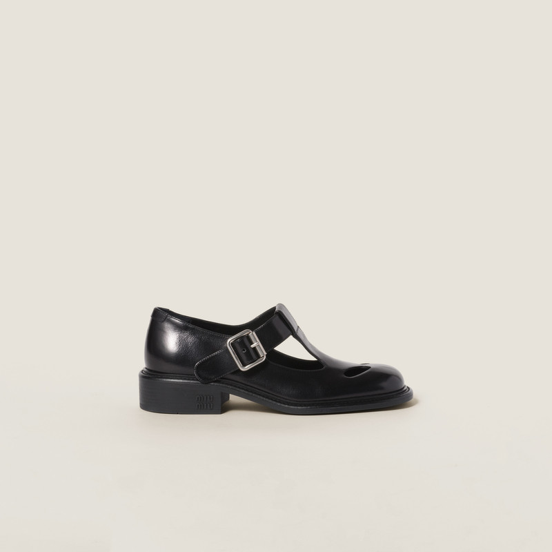 Miu Miu Leather T-bar shoes outlook
