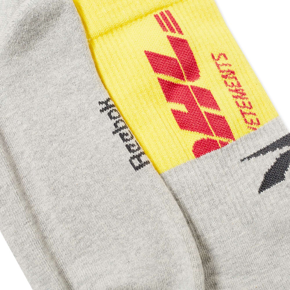 Vetements Dhl Cut-Up Logo Socks - 2