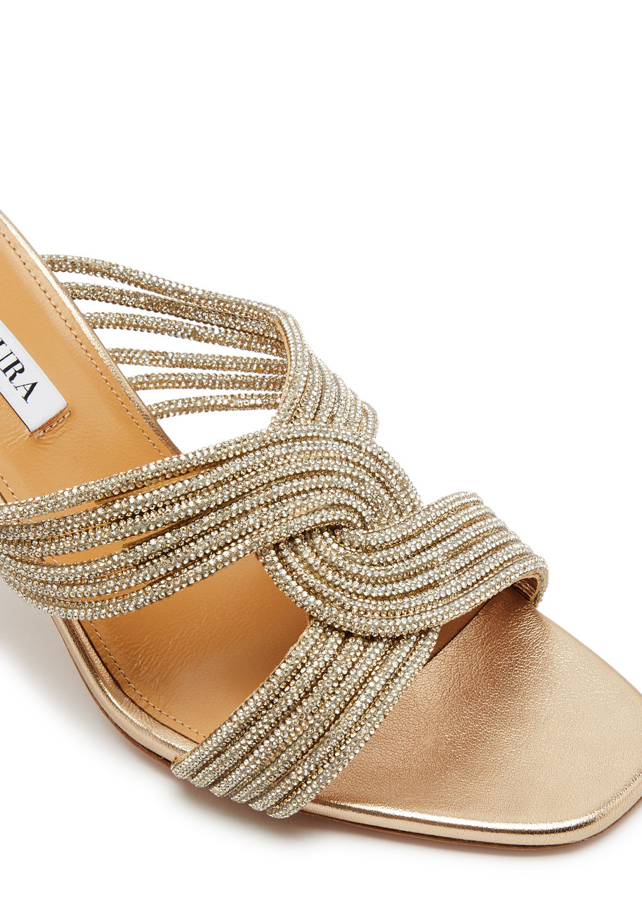 Gatsby 75 embellished leather mules - 3