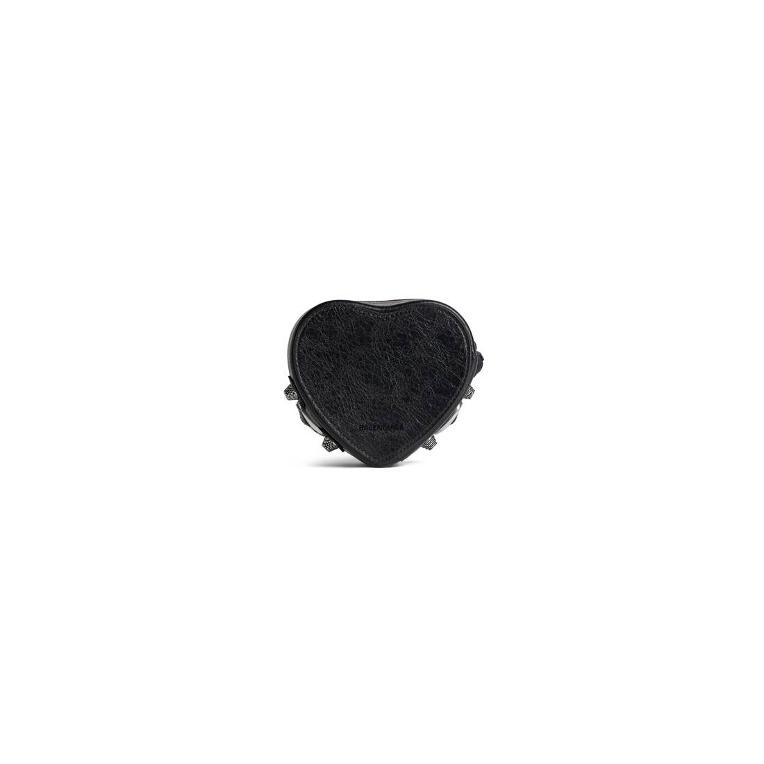 国内発送【BALENCIAGA】LE CAGOLE HEART ジュエリーボックス BALENCIAGA Women's Le Cagole Heart Jewelry Box in Black