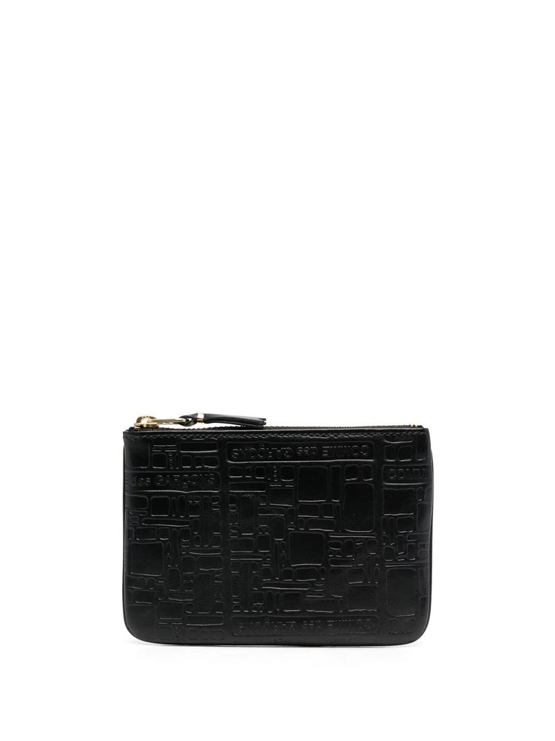 Comme Des Garçons embossed-logo small pouch outlook