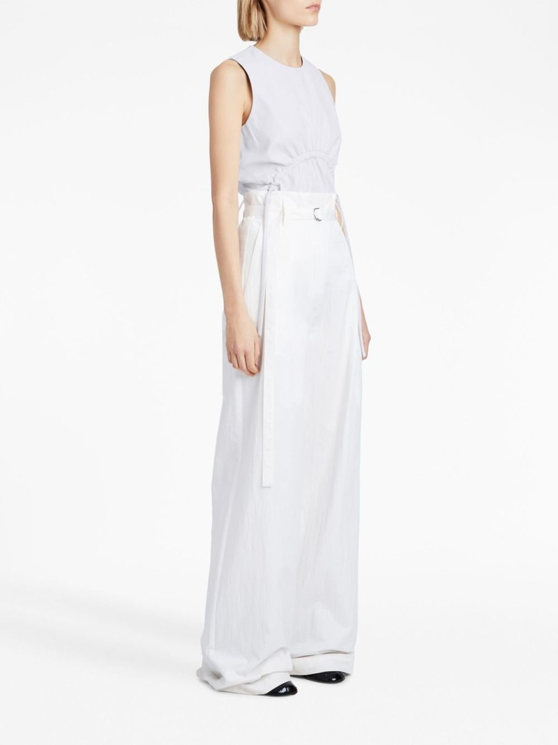 drawstring-detail faux-leather top 3