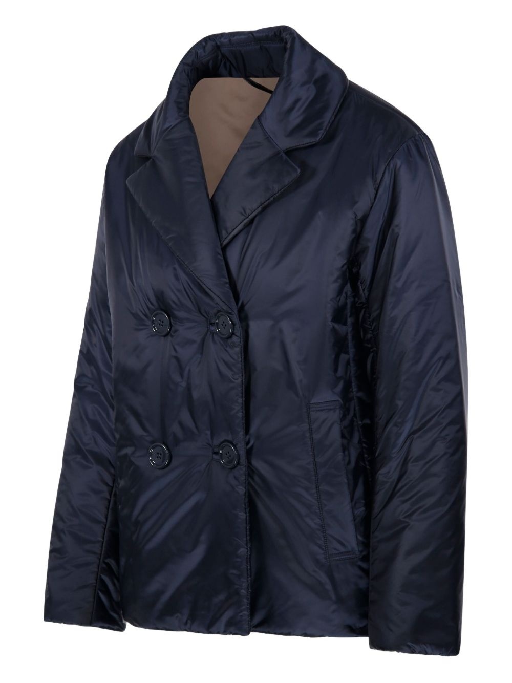 double-breasted padded coat - 3