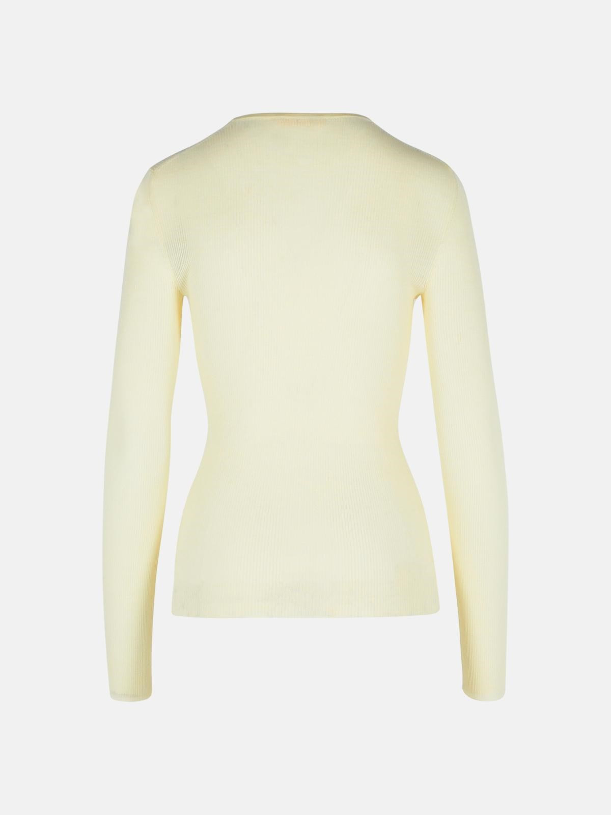 'TANIA' IVORY WOOL SWEATER - 3