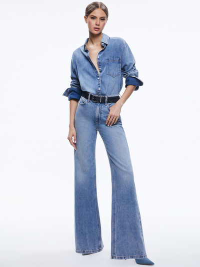 Alice + Olivia FINELY DENIM BUTTON DOWN outlook