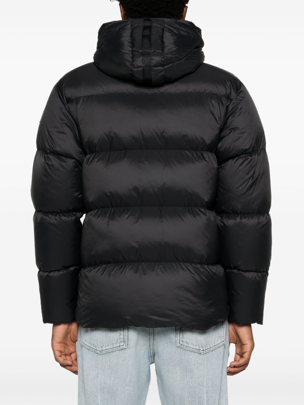 logo-patch padded jacket - 4