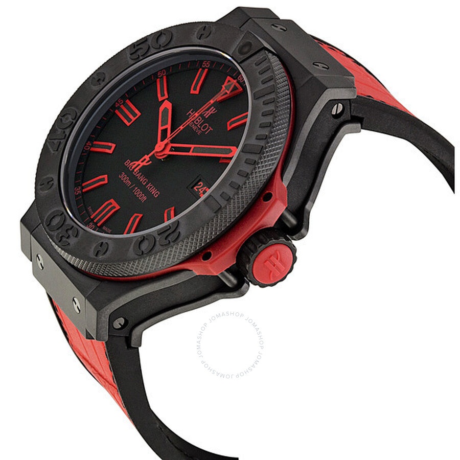 Hublot Big Bang Black Dial Red Leather Strap Men's Watch 322-CI-1130-GR-ABR-10 - 2