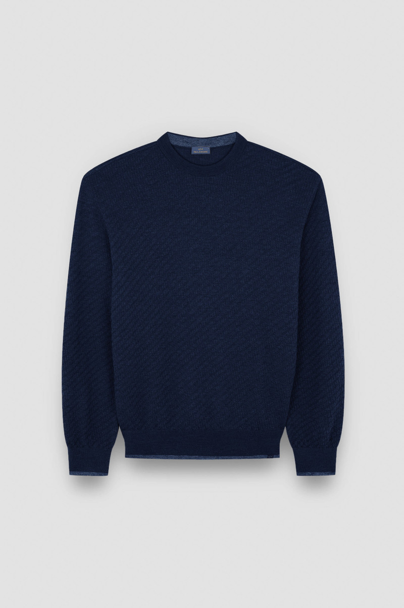 MERINO EXTRAFINE WOOL CREWNECK SWEATER 1