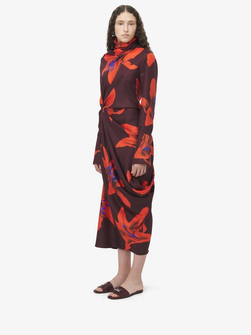 Fire Lily Asymmetric Dress - 4