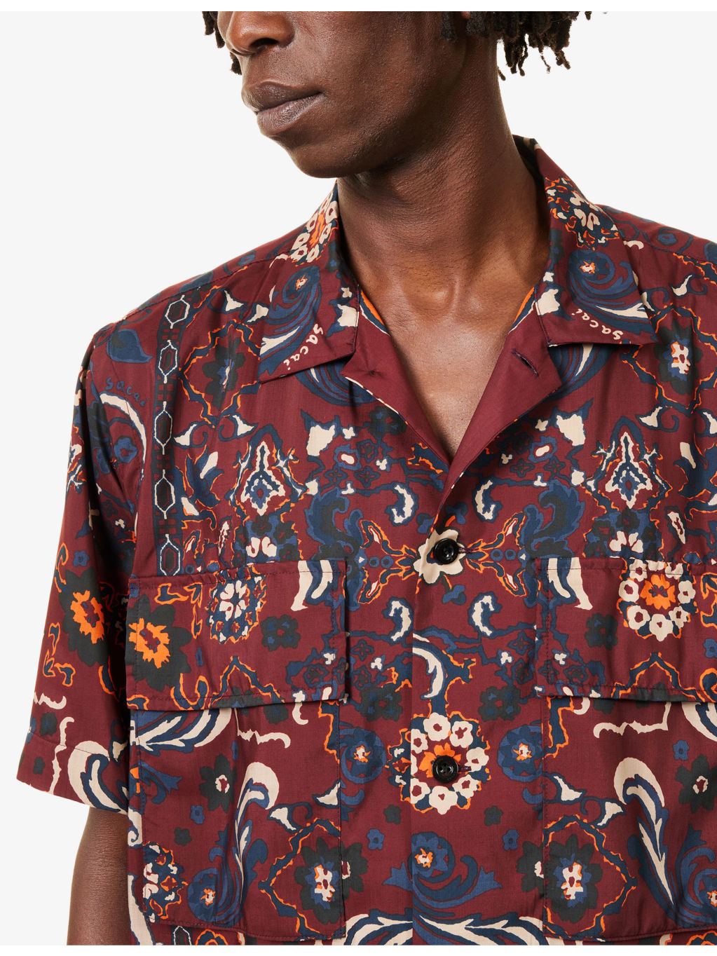 Floral-Print Short Sleeve Woven Shirt - 5