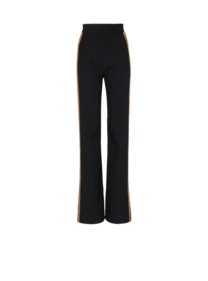 Embroidered wool Tuxedo trousers 1