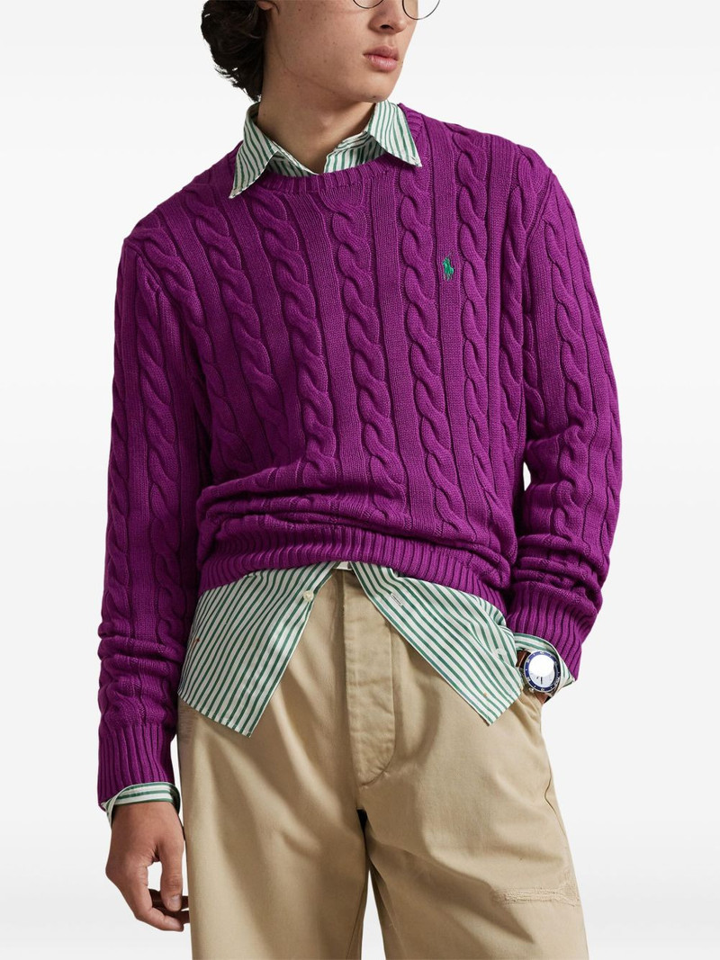 cable-knit embroidered sweater 3