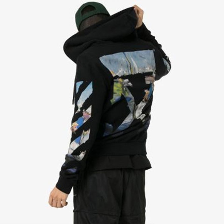 OFF-WHITE diagonal arrow print zipped cotton OMBE001R190030121088 - 5