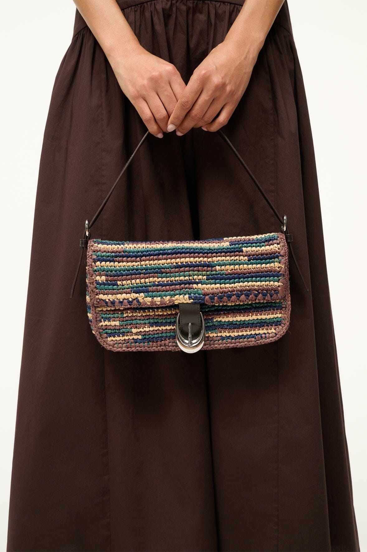 STAUD HARLOW RAFFIA BAG MIXED RAFFIA - 8
