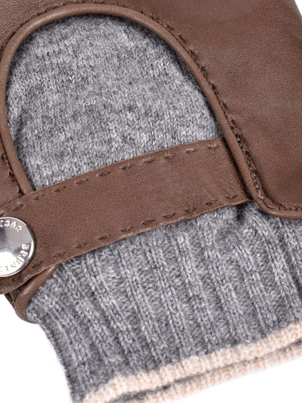 perforated leather gloves - 3