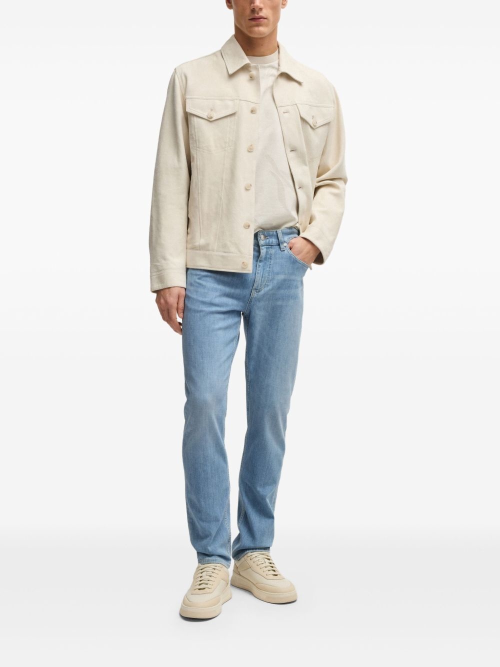 logo patch straight-leg jeans - 2