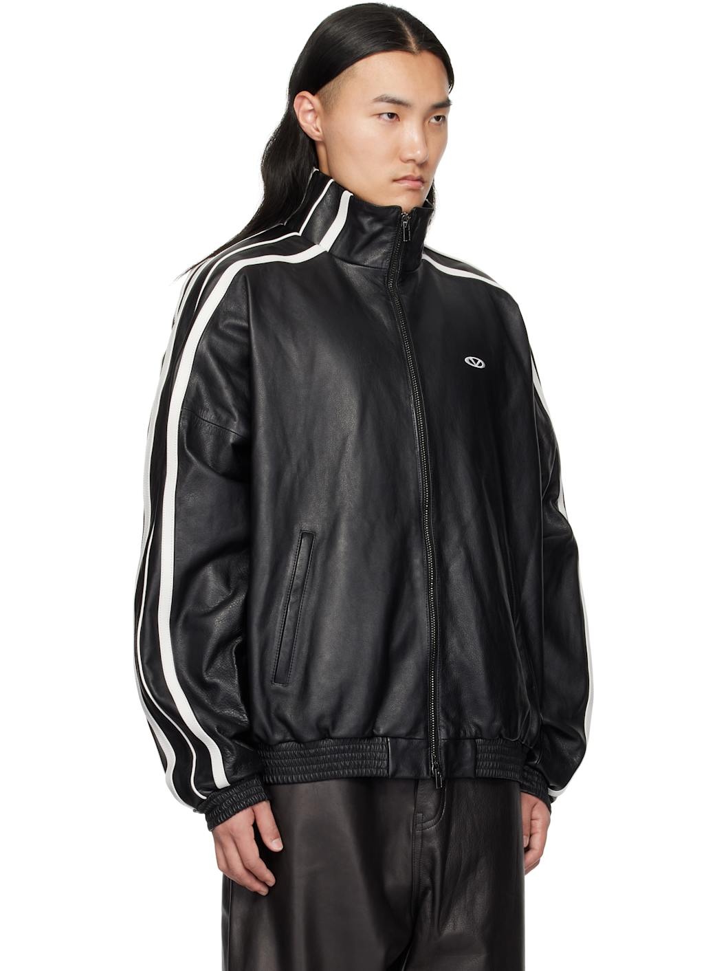 Black Gym Leather Jacket - 2
