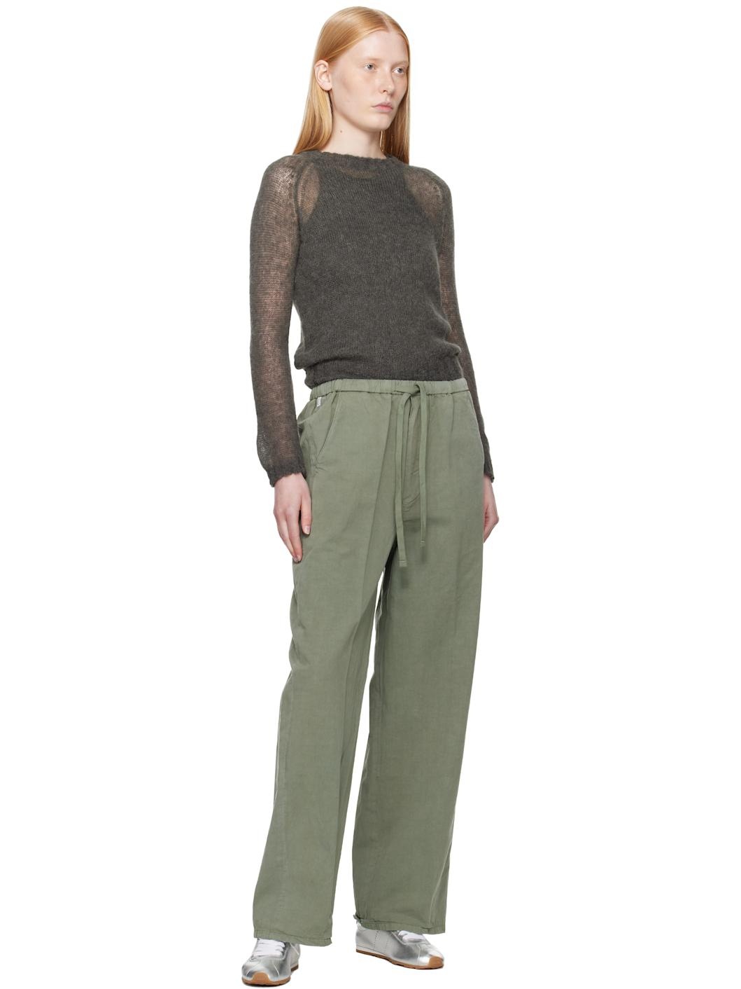 Khaki Aurora Pull On Trousers - 4