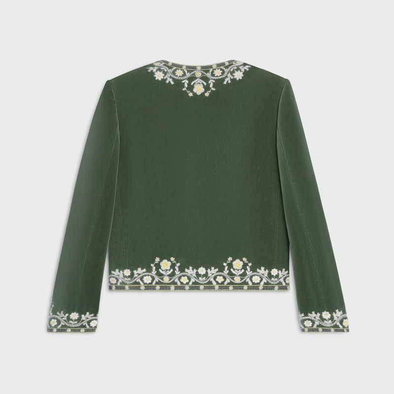 CELINE embroidered chelsea jacket IN velvet outlook