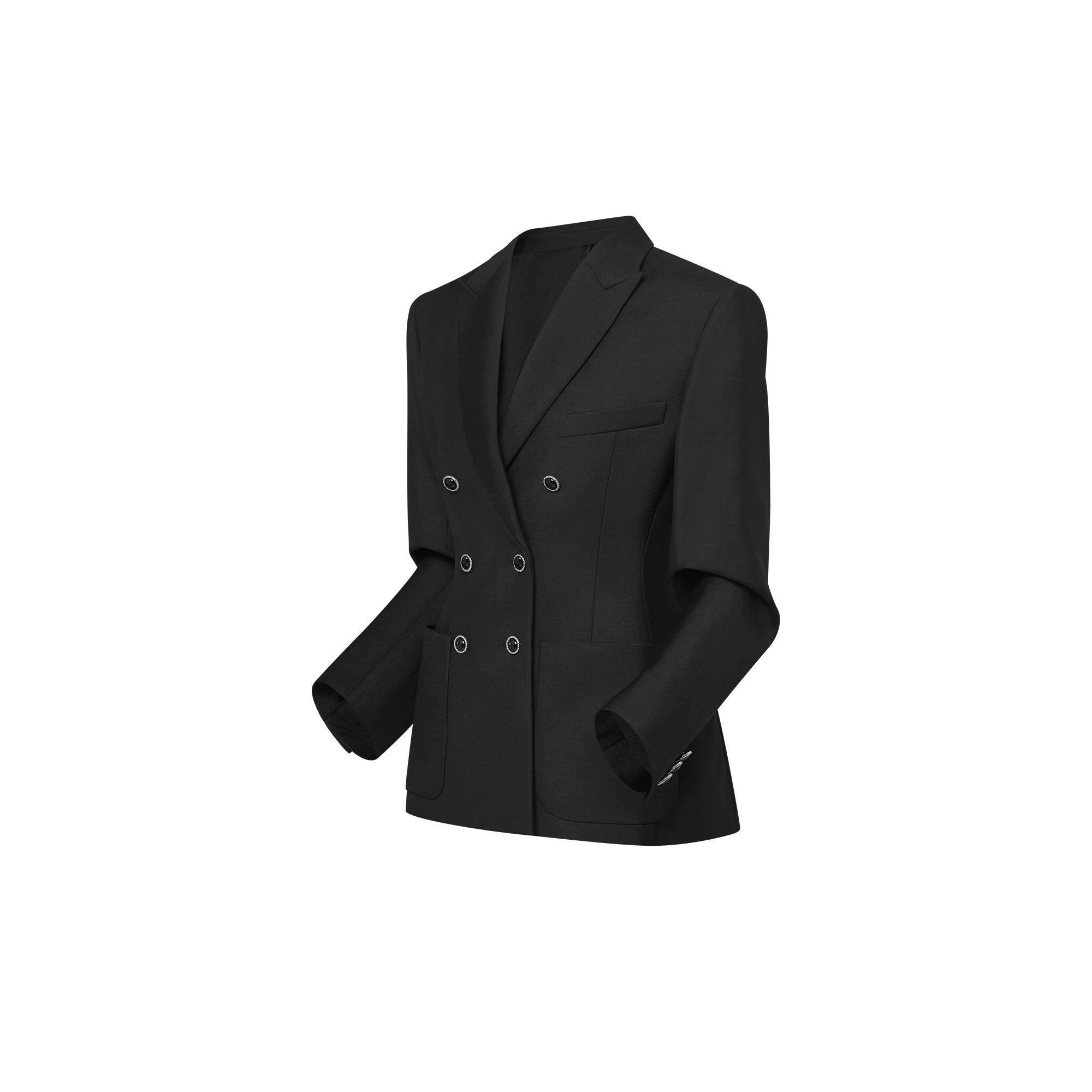 Jewel Button Blazer - 2