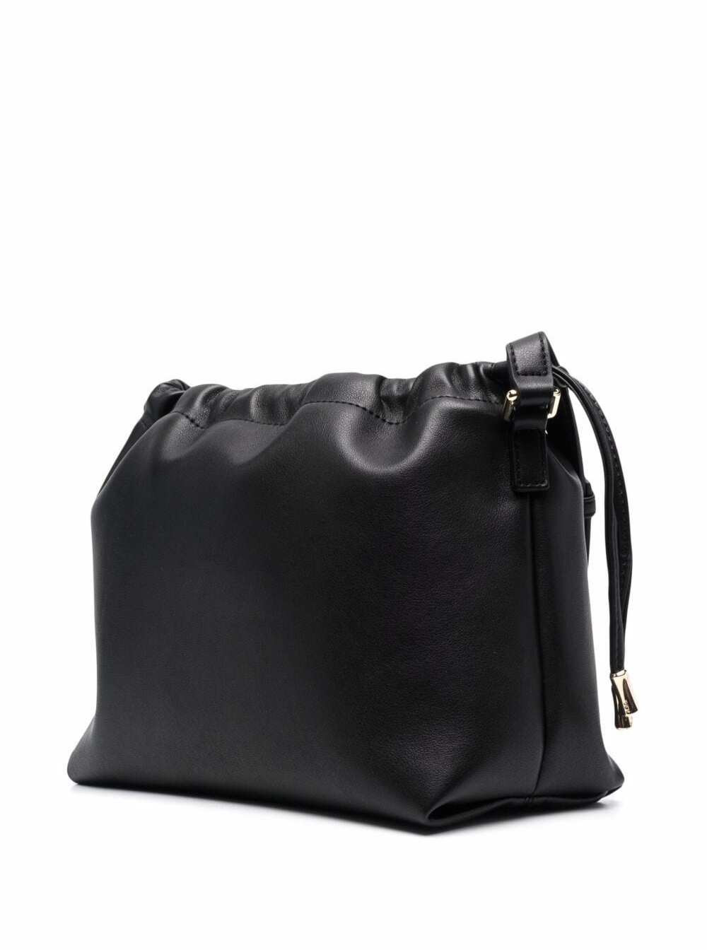 A.P.C. Women Black Crossbody Bag With Logo Lettering On The Front And Drawstring Closure In Ecoleath - 2