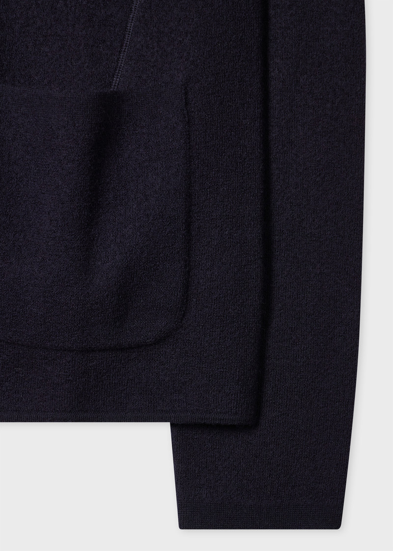 Paul Smith Navy Merino Wool Knitted Cardigan Blazer outlook