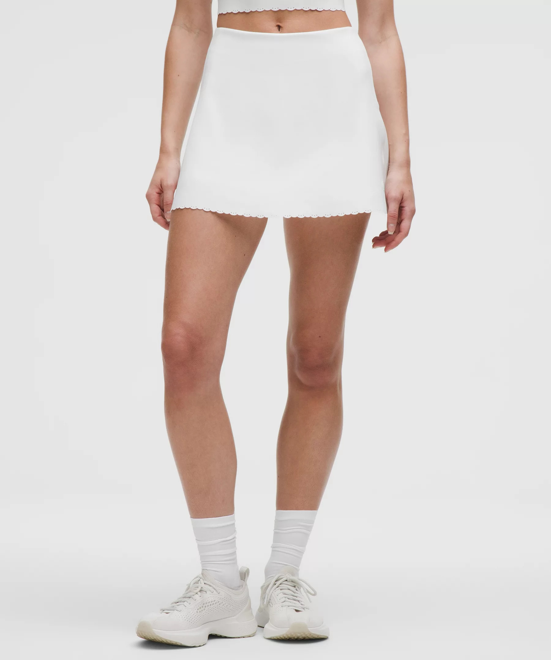 Scallop-Hem High-Rise Tennis Skirt - 2