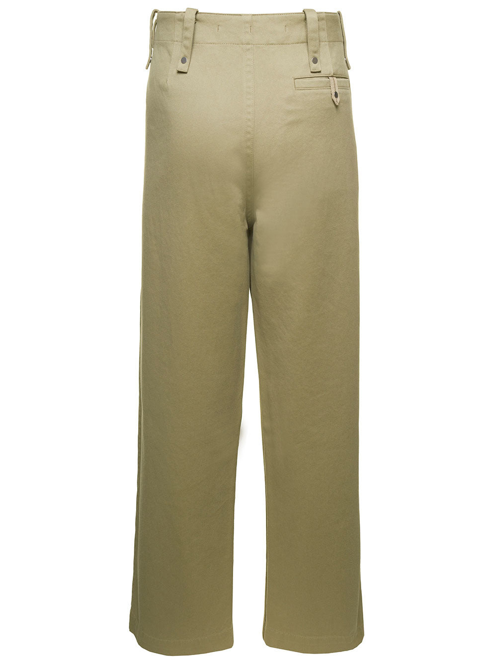 Burberry Men Beige Wide-Leg Pants In Cotton Man - 2