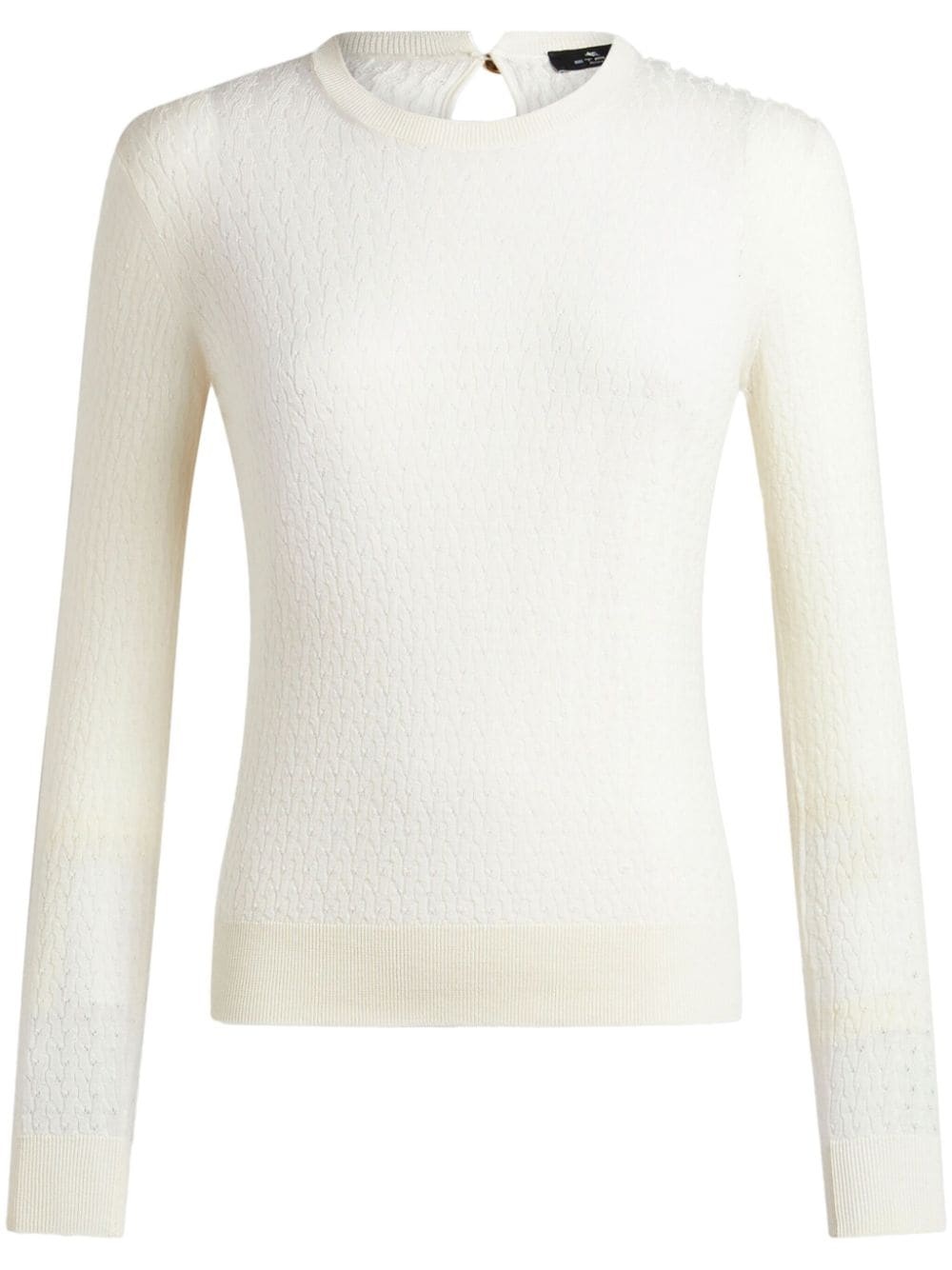 cable-knit wool jumper - 1