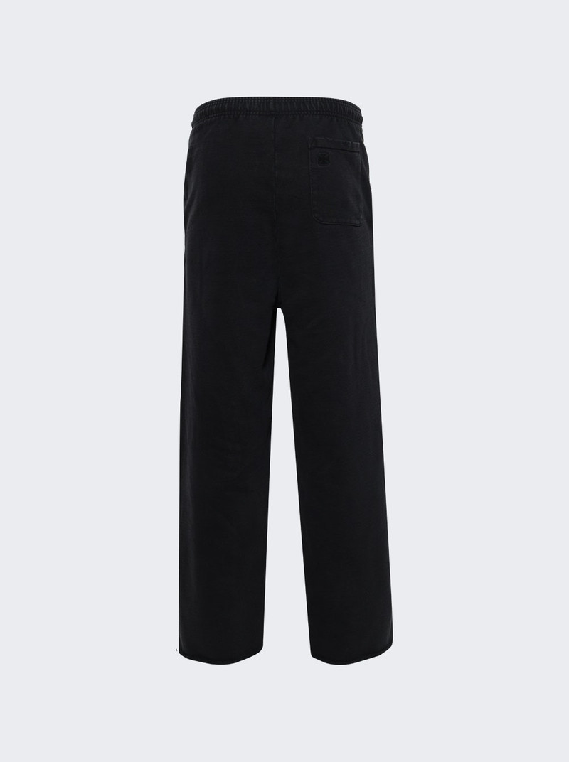 VETEMENTS Embroidered Biker Cross Stripe Sweatpants Washed-out Black outlook