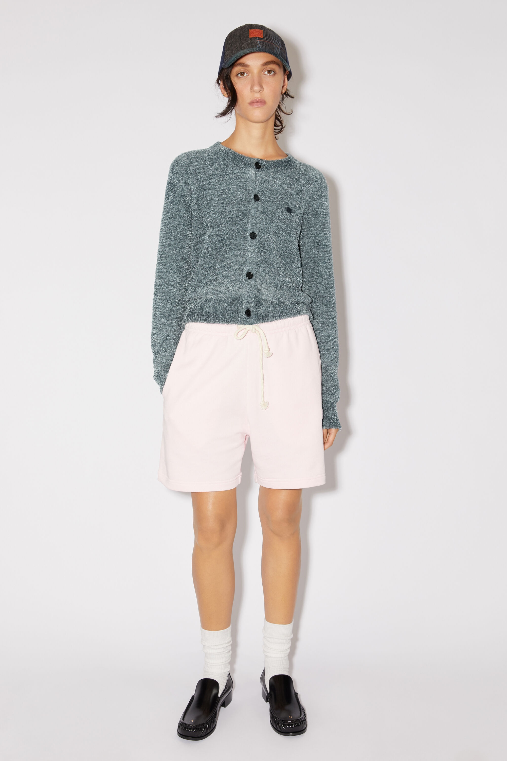 Crew neck cardigan - Grey - 2