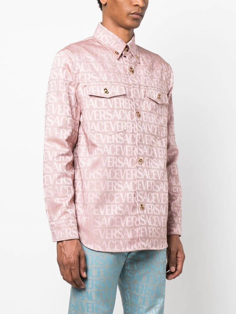 Versace Allover-print shirt jacket 3